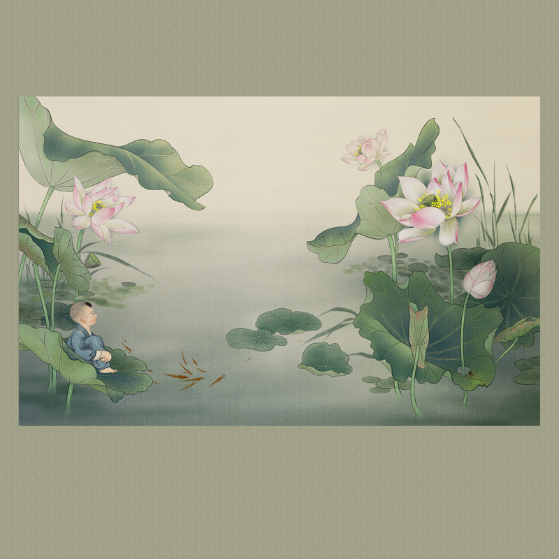 Among the Lotuses I (18"x18")