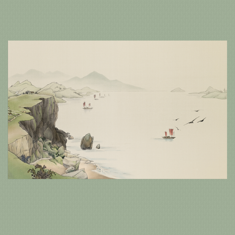 The Oxherd Boy World II (18"x18")