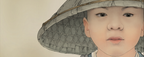 Portrait of a Chinese boy from the childrens book Big Enough by Regina Linke